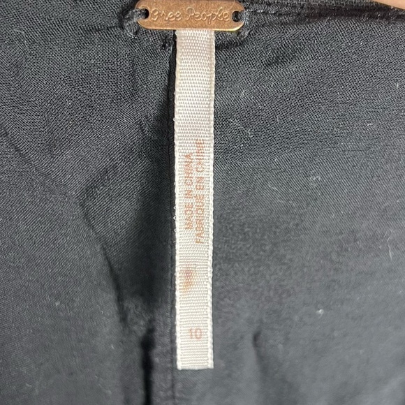 Free People Dress Womens 10 Miss Molly Black Plaid Puff Sleeve Grunge Punk Fall - Picture 7 of 9